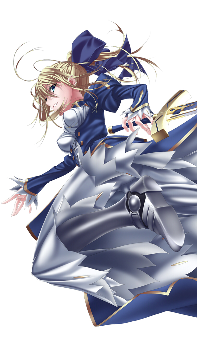 Fate Stay Night セイバー Iphone5 640 1136 壁紙 Wallpaperboys Com