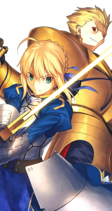 Fate Stay Night セイバー ギルガメッシュ アーチャー Iphone5 744 1392 壁紙 Wallpaperboys Com