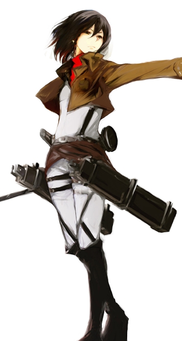 進撃の巨人 ミカサ アッカーマン Iphone5 744 1392 壁紙 Wallpaperboys Com