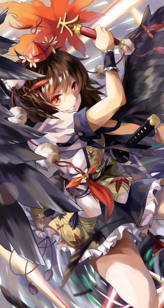 東方project 射命丸文 Iphone5 744 1392 壁紙 Wallpaperboys Com