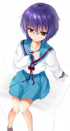 涼宮ハルヒの憂鬱 長門有希 Iphone5 744 1392 壁紙 Wallpaperboys Com