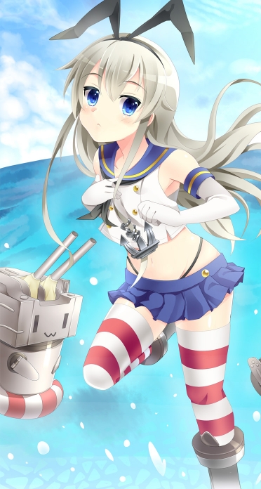 艦隊これくしょん 艦これ 島風 Iphone5 744 1392 壁紙 Wallpaperboys Com