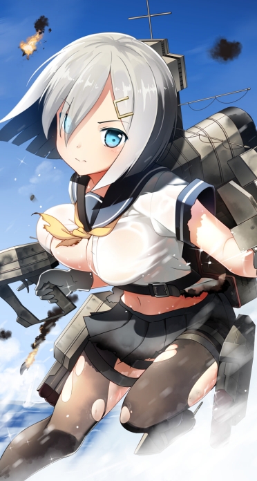 艦隊これくしょん 艦これ 浜風 Iphone5 744 1392 壁紙 Wallpaperboys Com