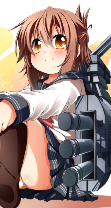 艦隊これくしょん 艦これ 電 Iphone5 744 1392 壁紙 Wallpaperboys Com