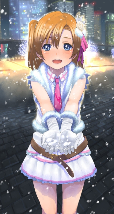 ラブライブ 高坂穂乃果 Iphone5 744 1392 壁紙 Wallpaperboys Com