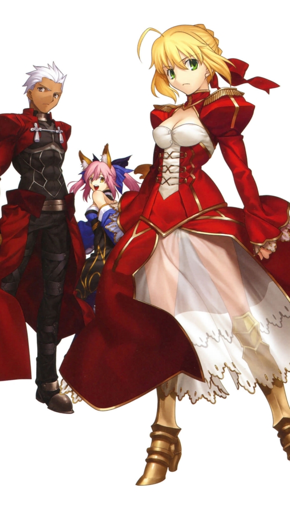 Fate Stay Night Fate Extra アーチャー キャスター Fate Extra セイバー ブライド セイバー Fate Extra Iphone6 Plus 1080 19 壁紙 Wallpaperboys Com