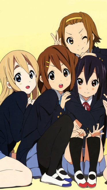 けいおん 平沢唯 琴吹紬 中野梓 田井中律 Iphone6 Plus 1080 19 壁紙 Wallpaperboys Com