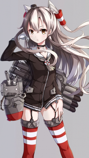 艦隊これくしょん 艦これ 天津風 連装砲くん Iphone6 750 X 1334 壁紙 Wallpaperboys Com