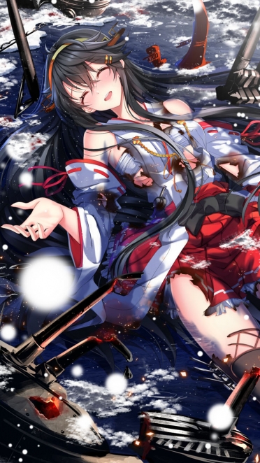 艦隊これくしょん 艦これ 榛名 刃天 Iphone6 750 X 1334 壁紙 Wallpaperboys Com