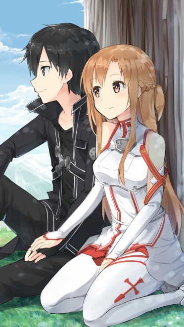 ソードアート オンライン キリト アスナ Iphone6 750 1334 壁紙 Wallpaperboys Com