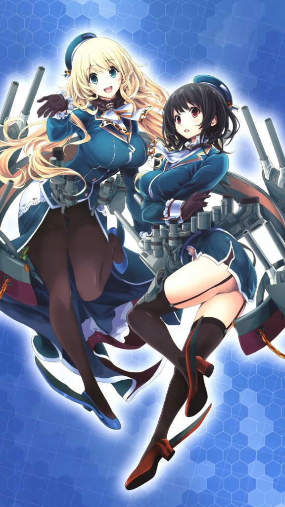 艦隊これくしょん 艦これ 愛宕 高雄 Iphone6 Plus 1080 X 19 壁紙 Wallpaperboys Com