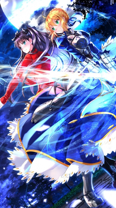 Fate Stay Night Unlimited Blade Works セイバー 遠坂凛 刃天 Iphone6 750 X 1334 壁紙 Wallpaperboys Com