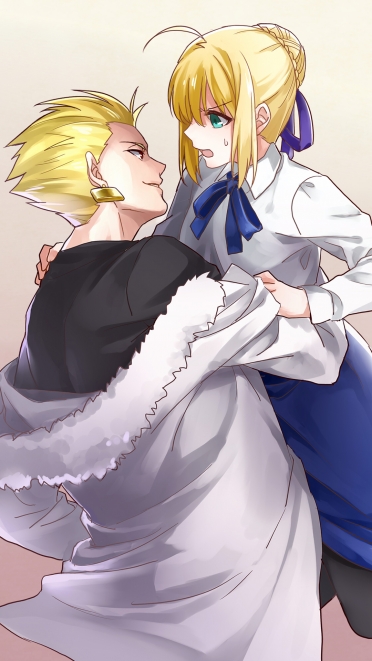 Fate Stay Night セイバー ギルガメッシュ Iphone6 Plus 1080 1920 壁紙 Wallpaperboys Com