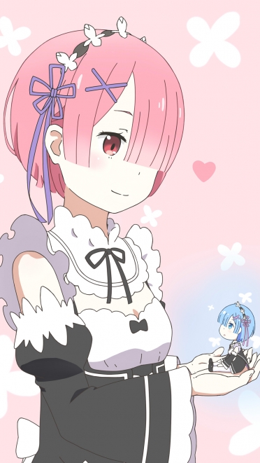 Re ゼロから始める異世界生活 ラム Re ゼロから始める異世界生活 レム Re ゼロから始める異世界生活 Iphone6 Plus 1080 X 19 壁紙 Wallpaperboys Com