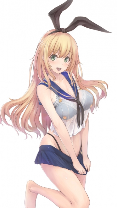 Anime girl in thong