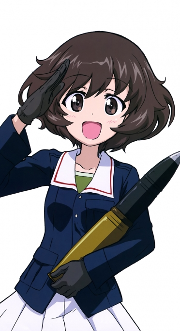 ガールズ パンツァー 秋山優花里 Iphone6 Plus 1080 19 壁紙 Wallpaperboys Com