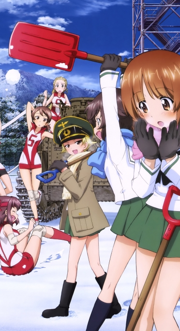 ガールズ パンツァー 秋山優花里 エルヴィン 磯辺典子 河西忍 近藤妙子 西住みほ 佐々木あけび Iphone6 Plus 1080 19 壁紙 Wallpaperboys Com