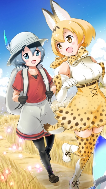 けものフレンズ サーバル かばん Iphone7 750 X 1334 壁紙 Wallpaperboys Com