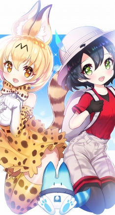 けものフレンズ かばん サーバル ラッキービースト Iphone8 750 X 1334 壁紙 Wallpaperboys Com