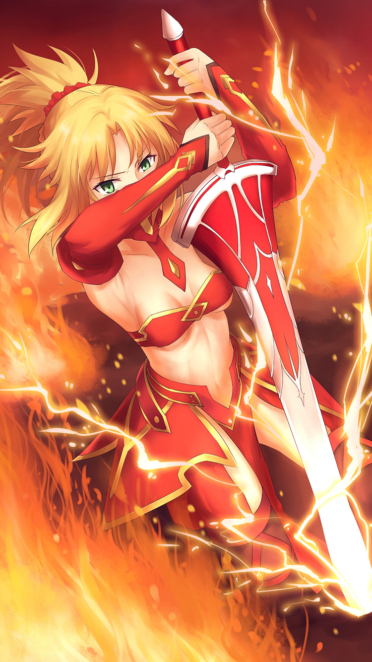 Fate Stay Night Fate Apocrypha Fate Grand Order 赤のセイバー モードレッド Iphone8 750 X 1334 壁紙 Wallpaperboys Com