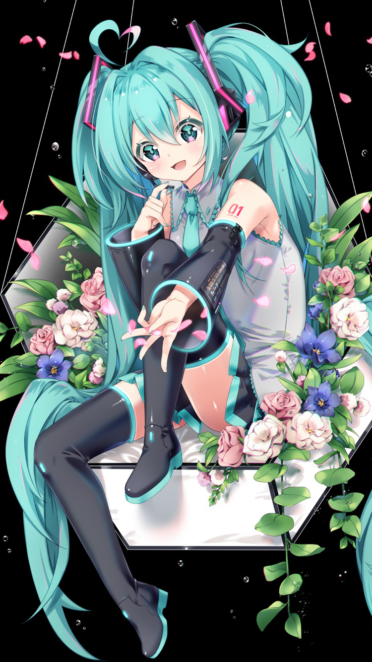 ボーカロイド 初音ミク Iphone8 750 X 1334 壁紙 Wallpaperboys Com