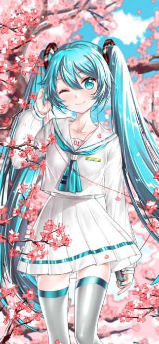 ボーカロイド 初音ミク Iphone Xs Max 1242 X 26 壁紙 Wallpaperboys Com